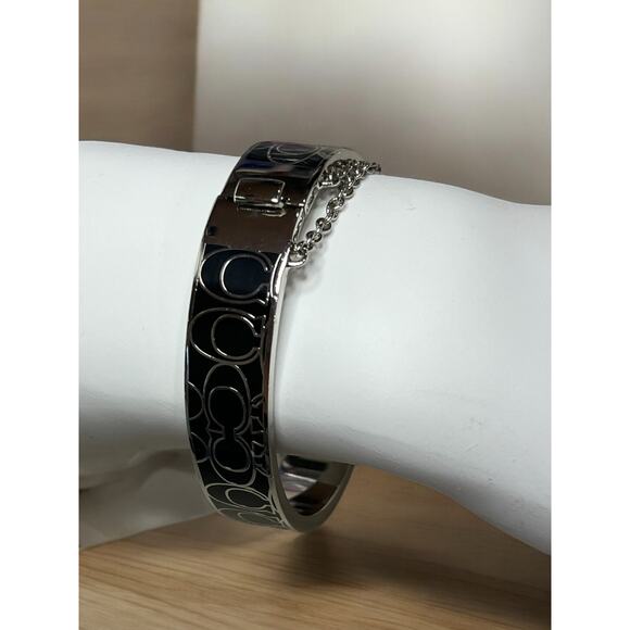 Coach 99679 Signature Metal Enamel Hinge Bangle - Picture 6 of 10
